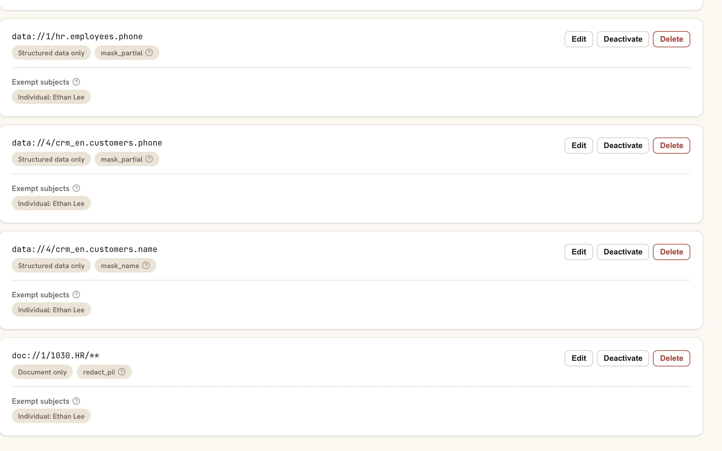 Content filter bindings